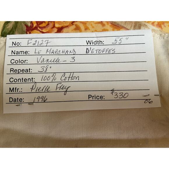 Pierre Frey "Le Marchand D'etoffes" fabric toile vintage swatch 27” x 36” - Picture 4 of 5
